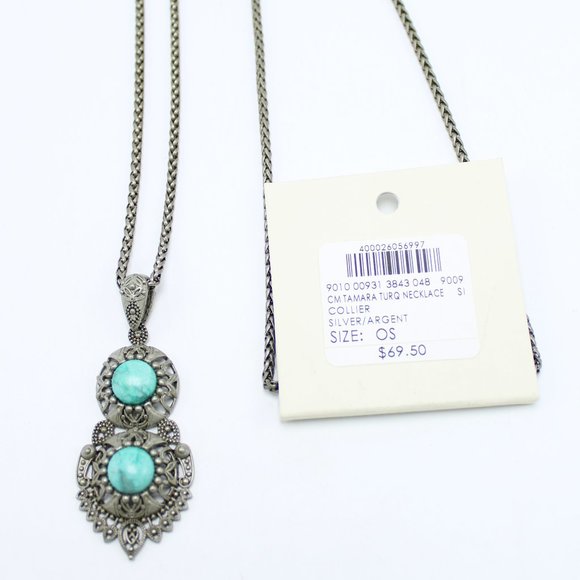 New Club Monaco Tamara Turquoise Necklace - Picture 3 of 4